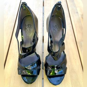 MRKT (market) Black Patent Leather Cone Heels